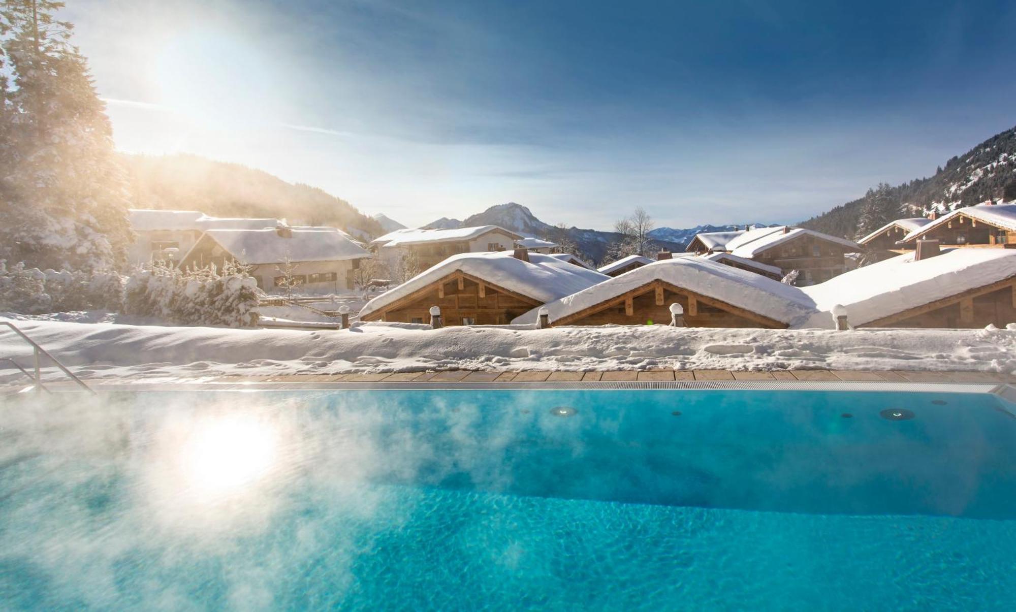 Alpin Lodges - Moderne Appartements Mit Zugang Zu 3000 Qm Spa Panoramahotel Oberjoch Bad Hindelang Exterior foto